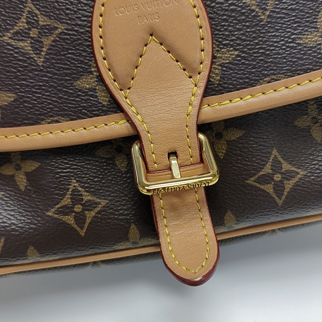 DIANE Monogram Coated Canvas Brown