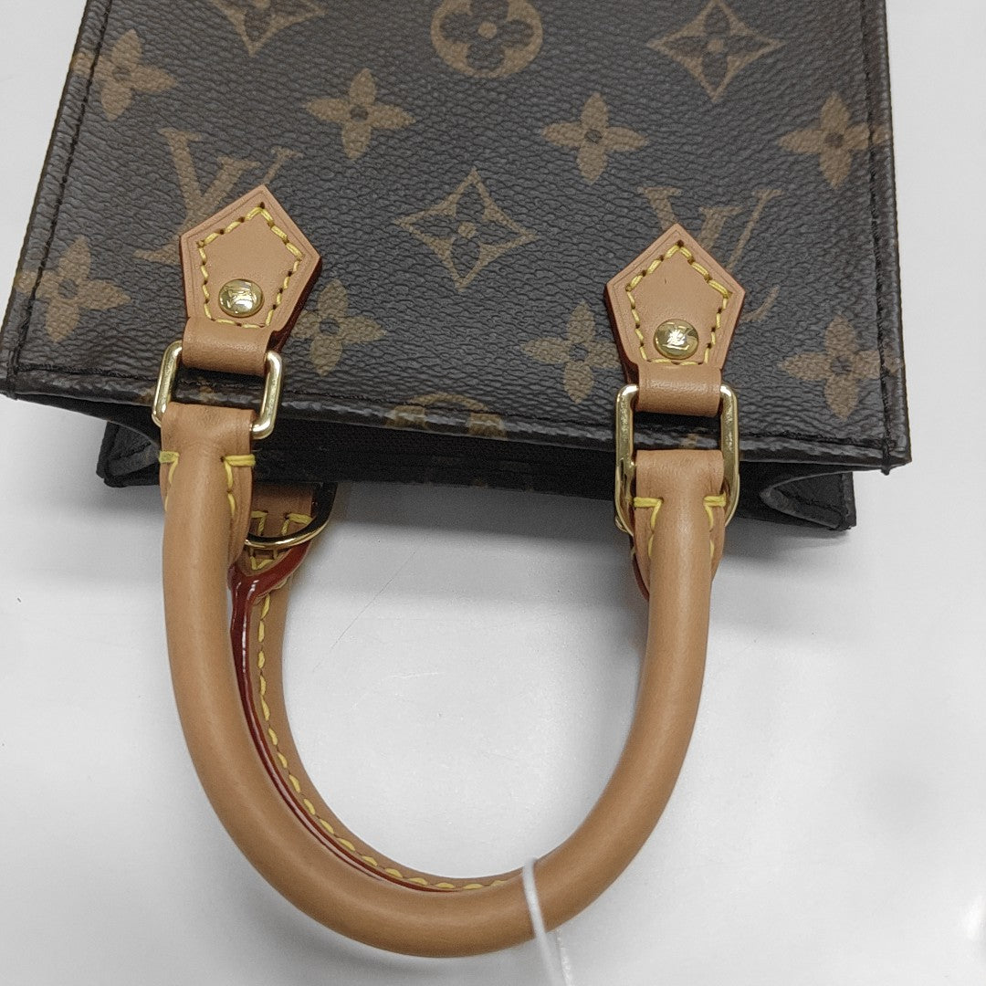 SAC PLAT Mini Monogram Coated Canvas Brown