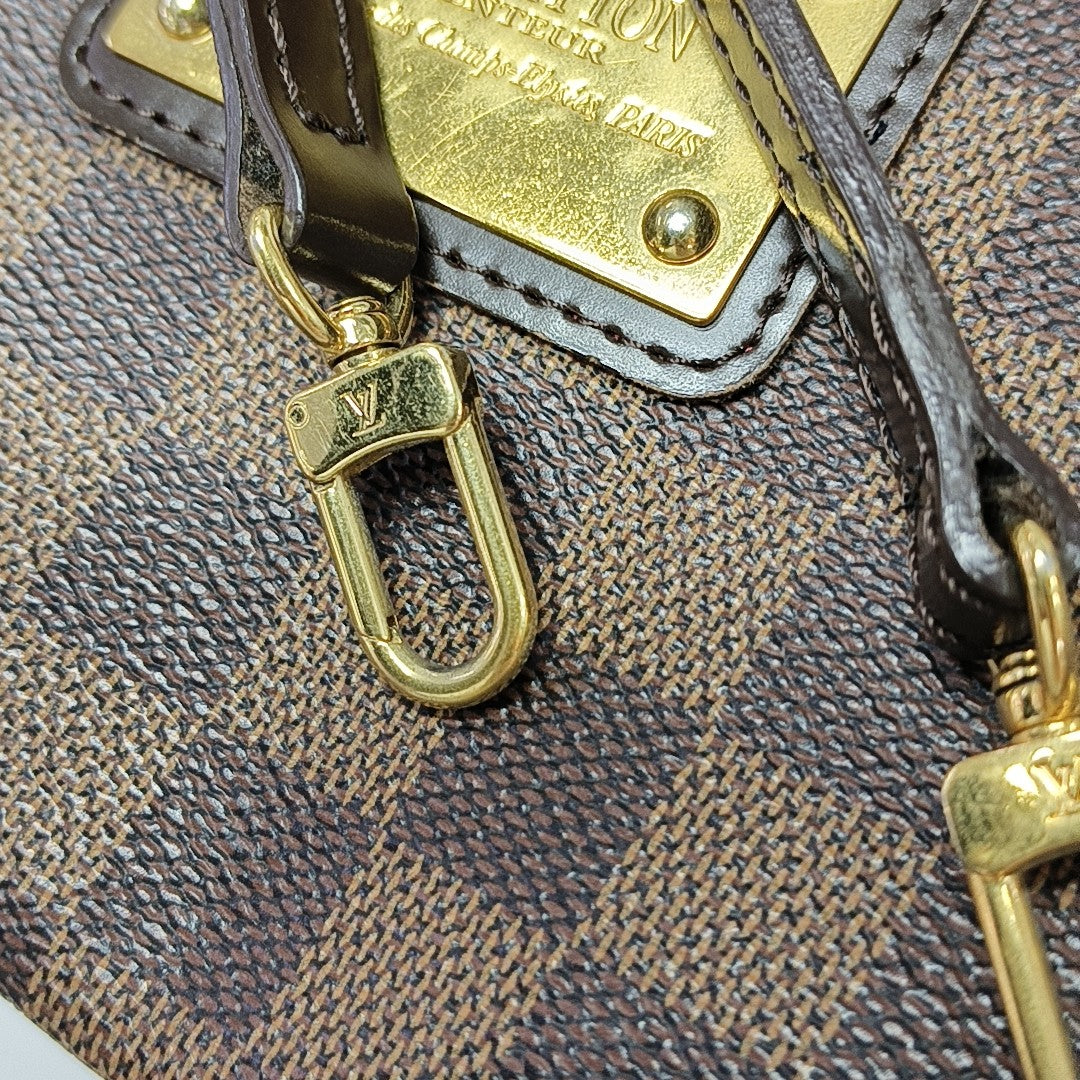 EVA Damier Ebene Coated Canvas Brown