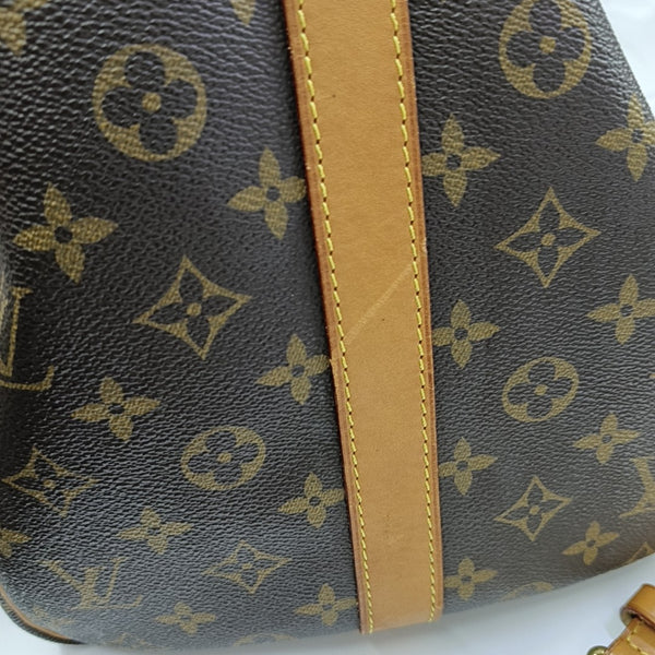 KEEPALL 50 Monogram Coated Canvas Brown