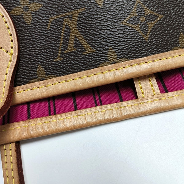 NEVERFULL MM Monogram Coated Canvas Brown
