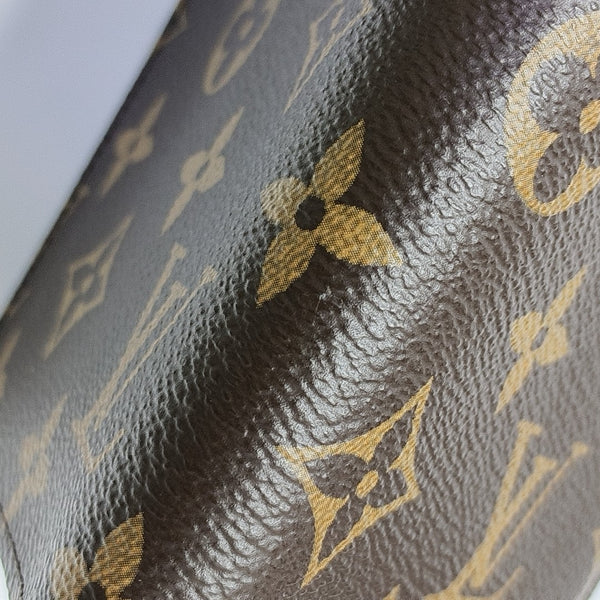 Monogram Coated Canvas Wallet Brown