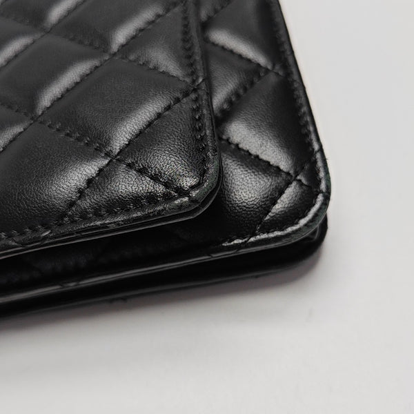 WOC Quilted Lambskin Black