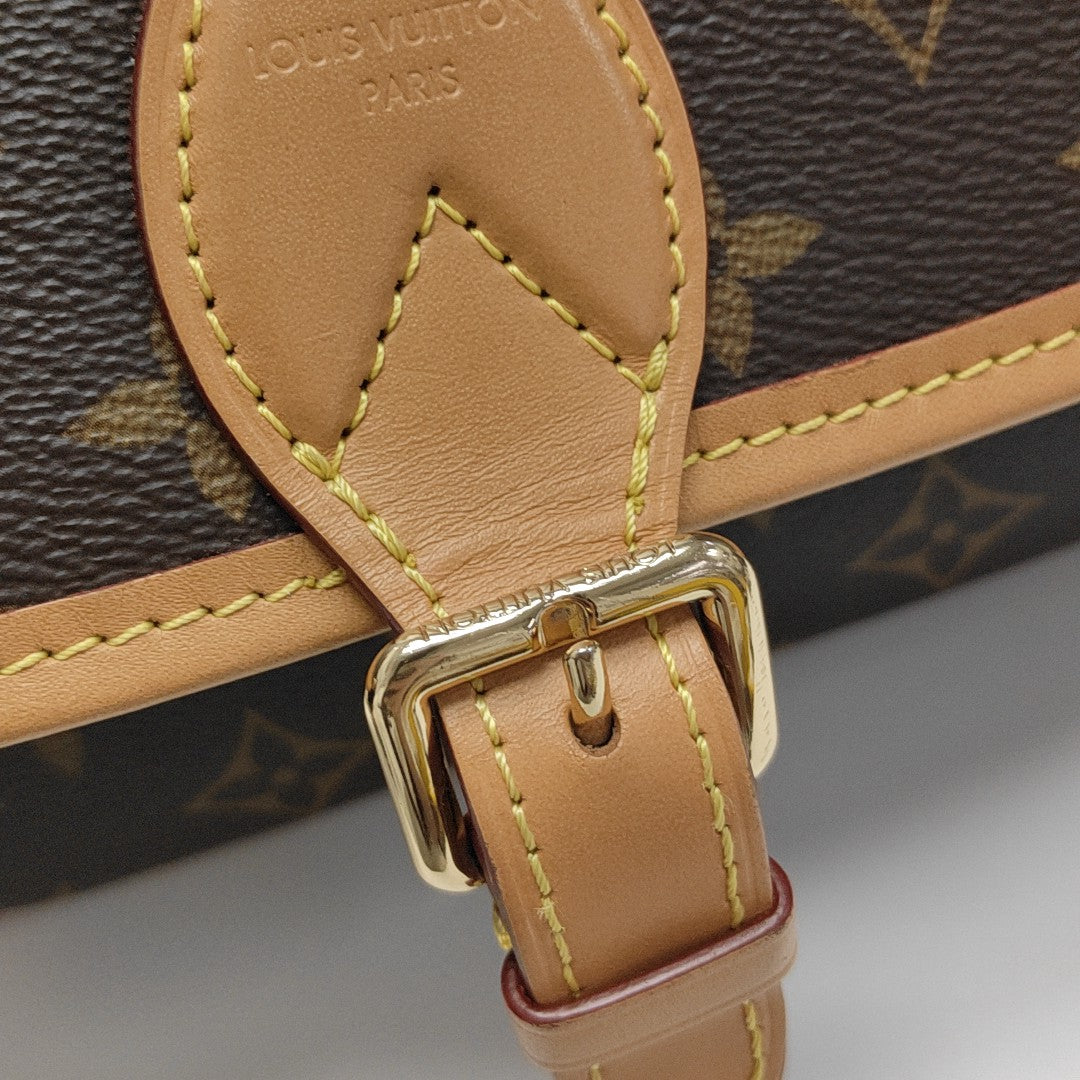 DIANE Monogram Coated Canvas Brown