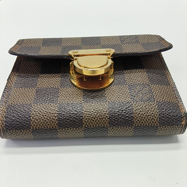 KOALA Damier Ebene Coated Canvas Brown Wallet