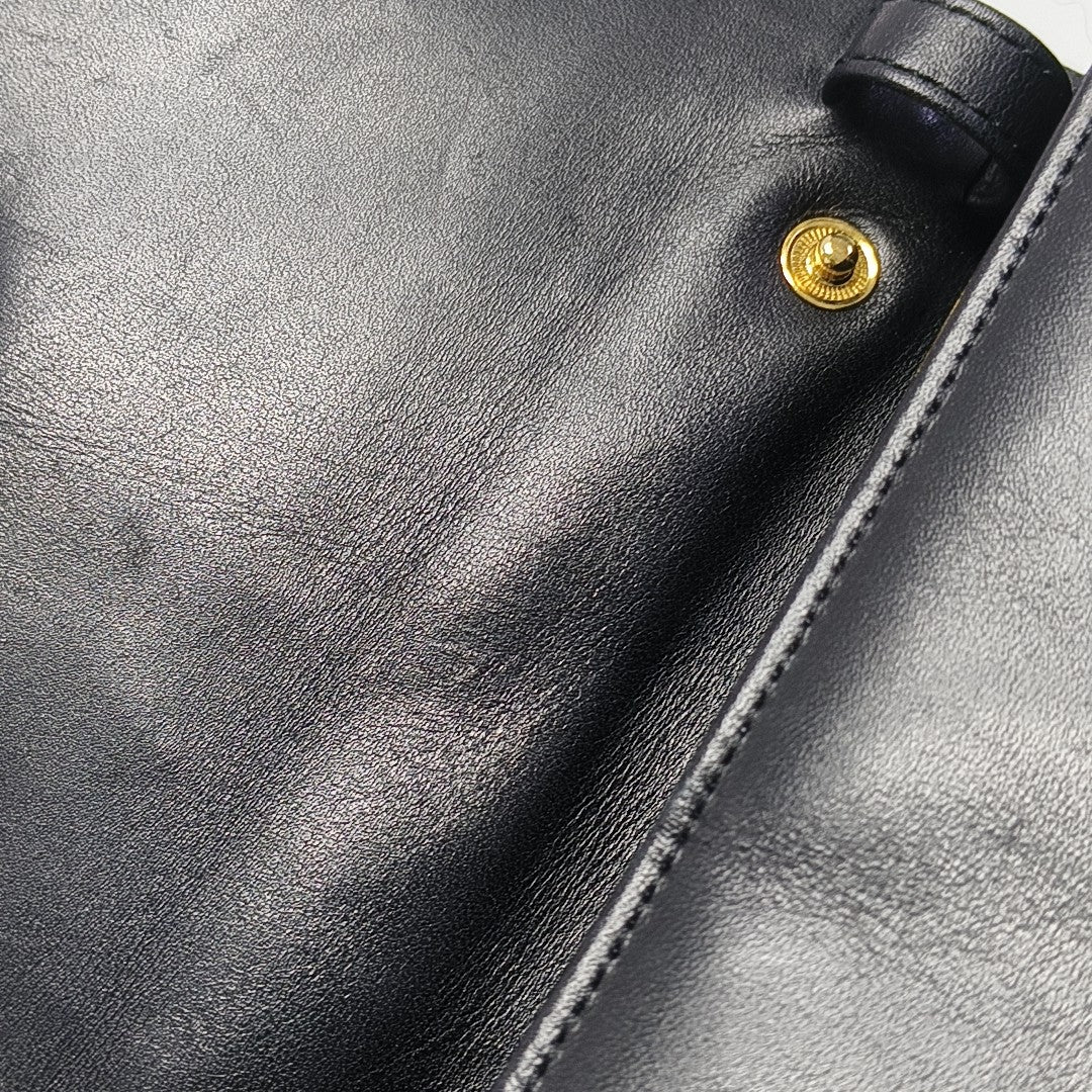 Calfskin Shoulder Bag Black