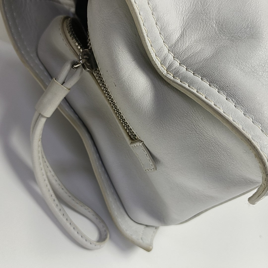 Quilted Calfskin Tote Bag White