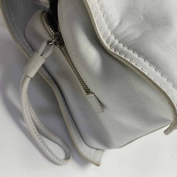 Quilted Calfskin Tote Bag White