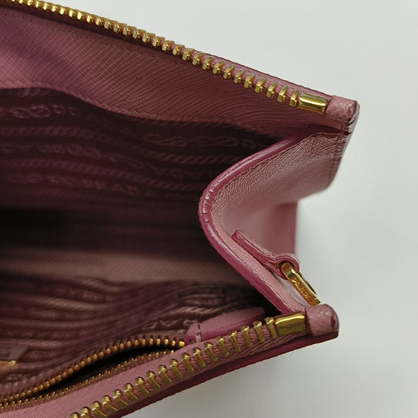 Saffiano Calfskin Clutch Pink