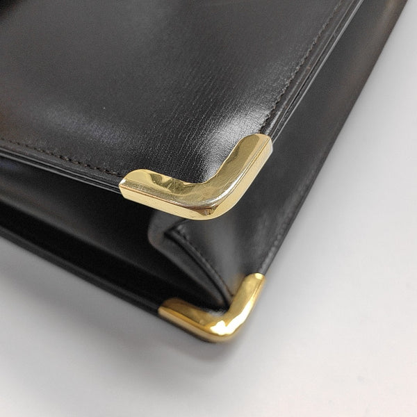Calfskin Top Handle Bag Black