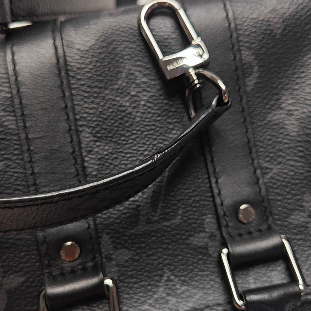 KEEPALL Mini Monogram Coated Canvas Black
