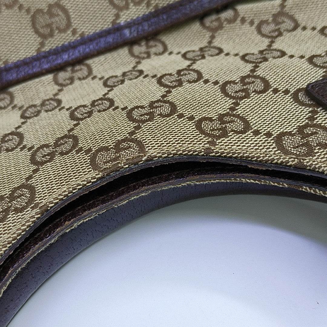 Monogram Canvas Top Handle Bag Brown
