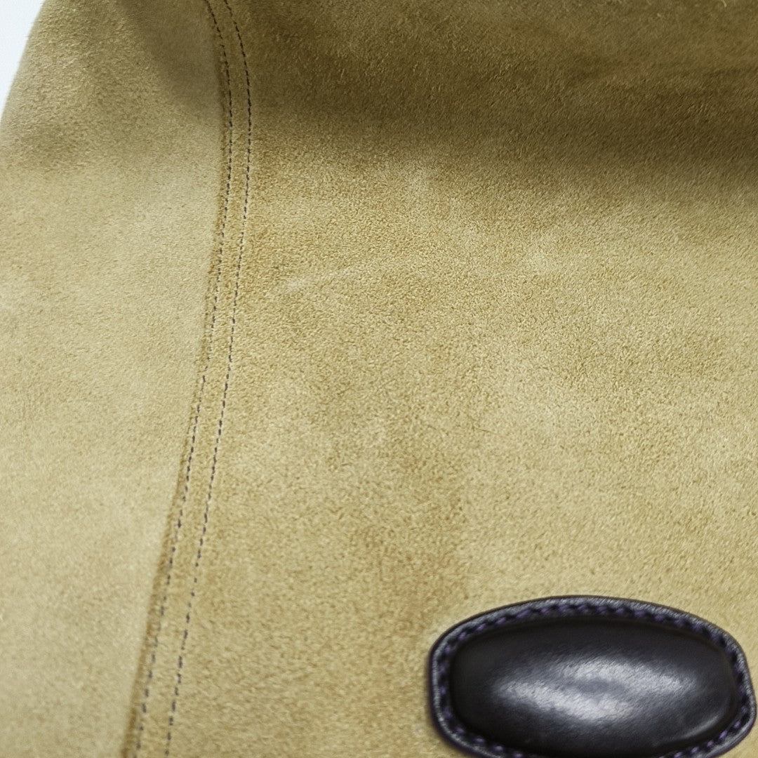 Suede Shoulder Bag Beige