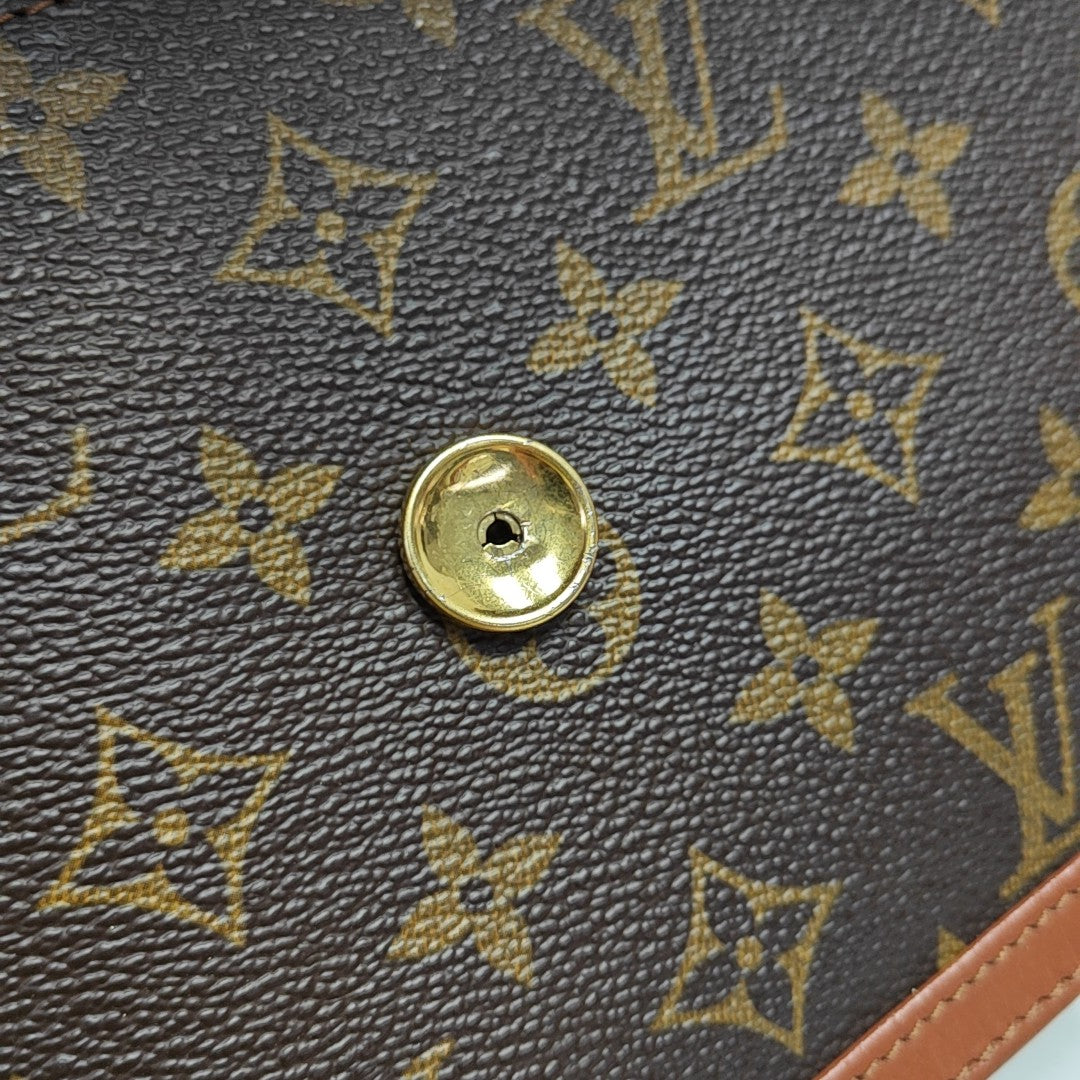 DAME GM Monogram Coated Canvas Brown