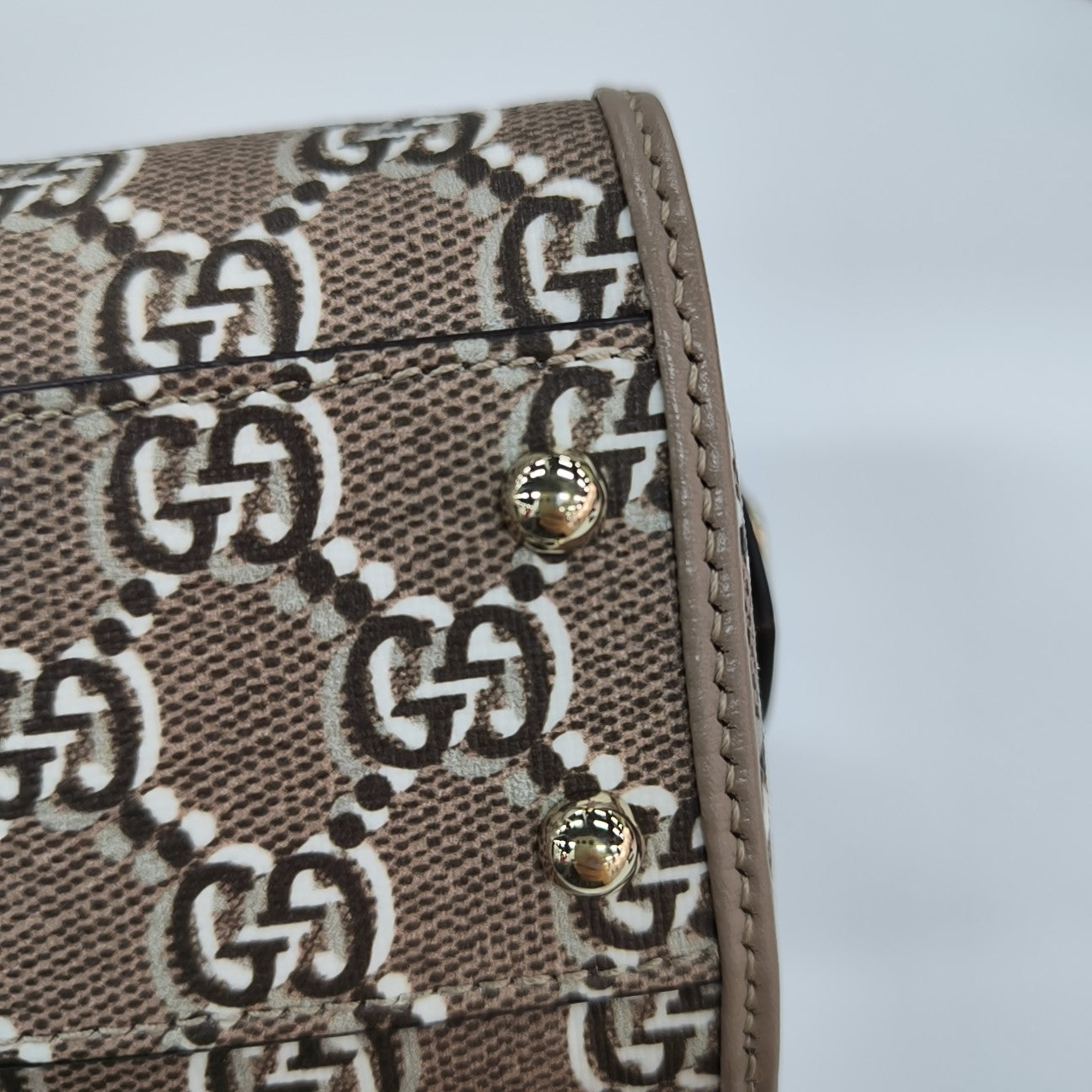Monogram Coated Canvas Shoulder Bag Super Mini Gray