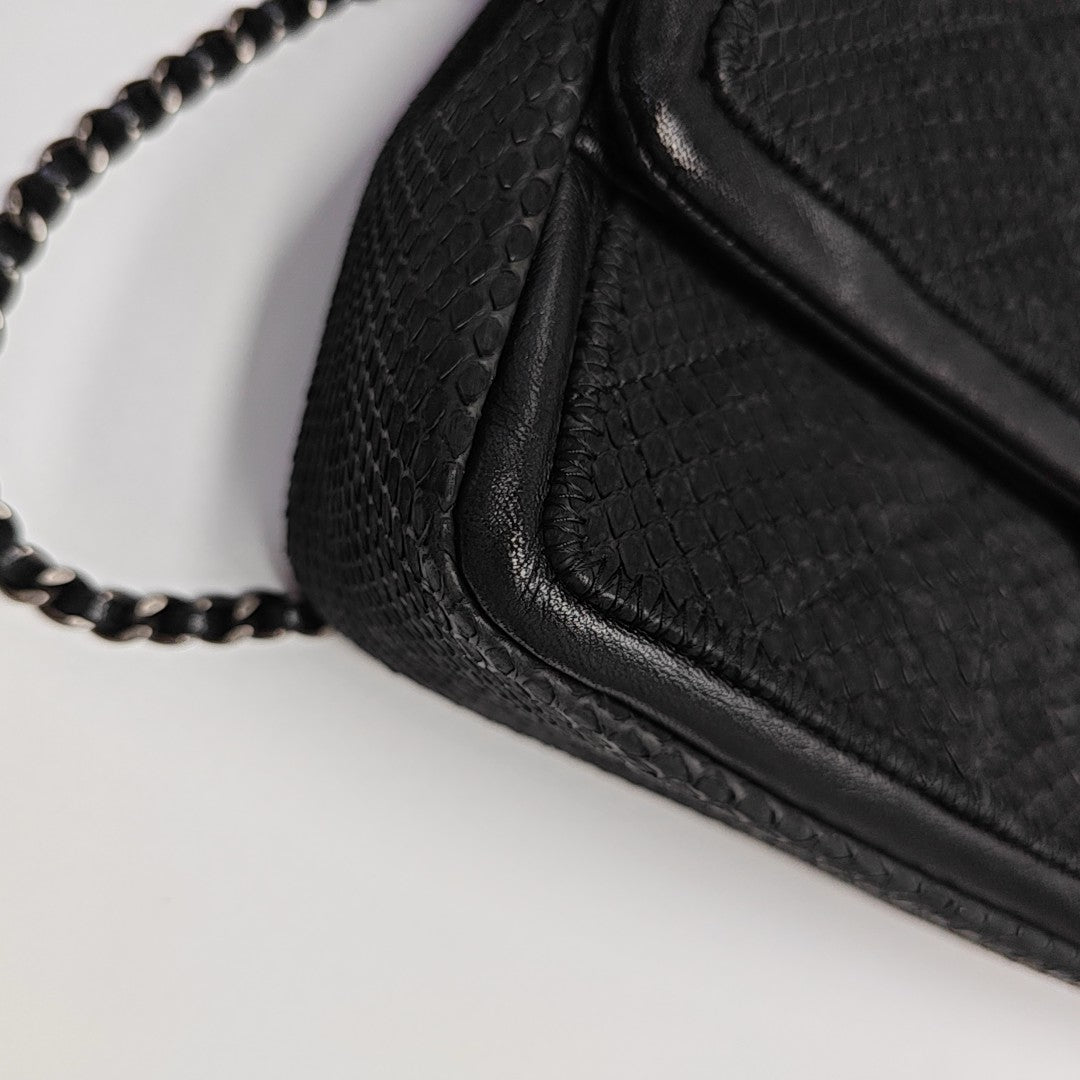 Python Shoulder Bag Black