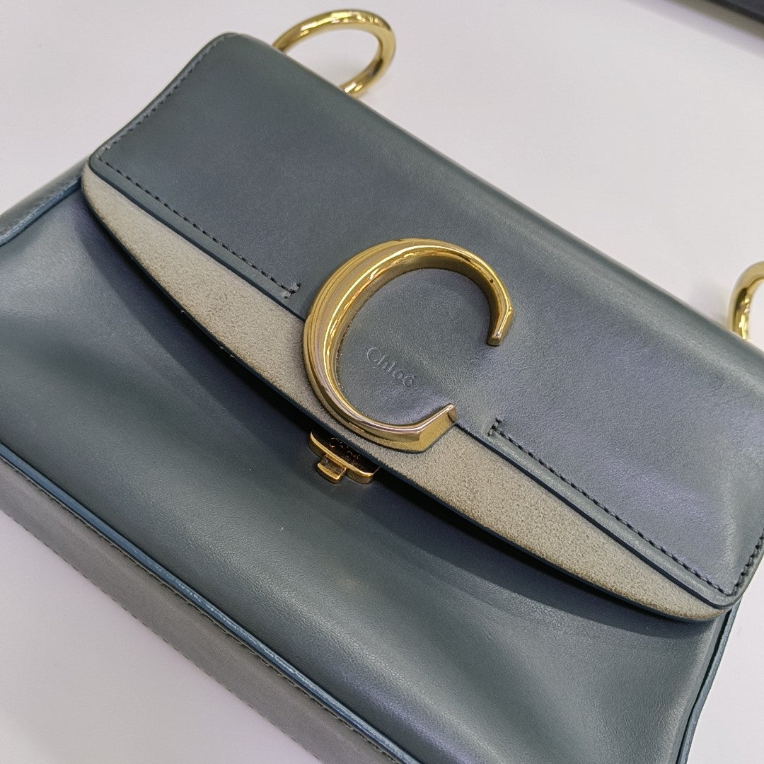 Chloé C Small Calfskin Blue