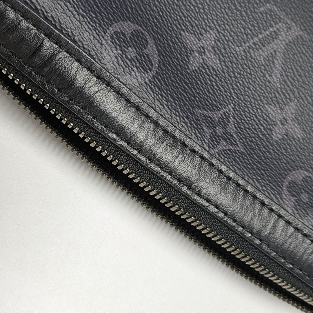 TRIO Monogram Coated Canvas Gray