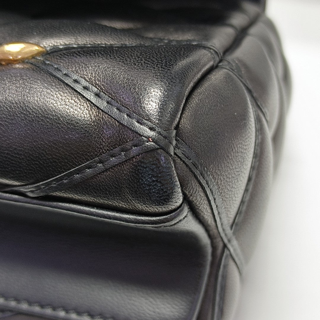 GO-14 Quilted Lambskin Black