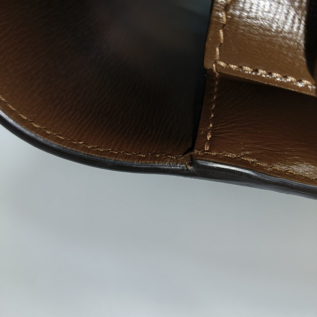 Horsebit 1955 Medium Monogram Coated Canvas Beige