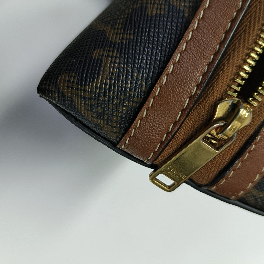 TRIOMPHE CANVAS Mini Coated Canvas Brown