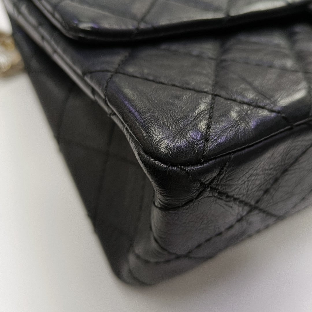 2.55 227 (jumbo) Quilted Calfskin Black