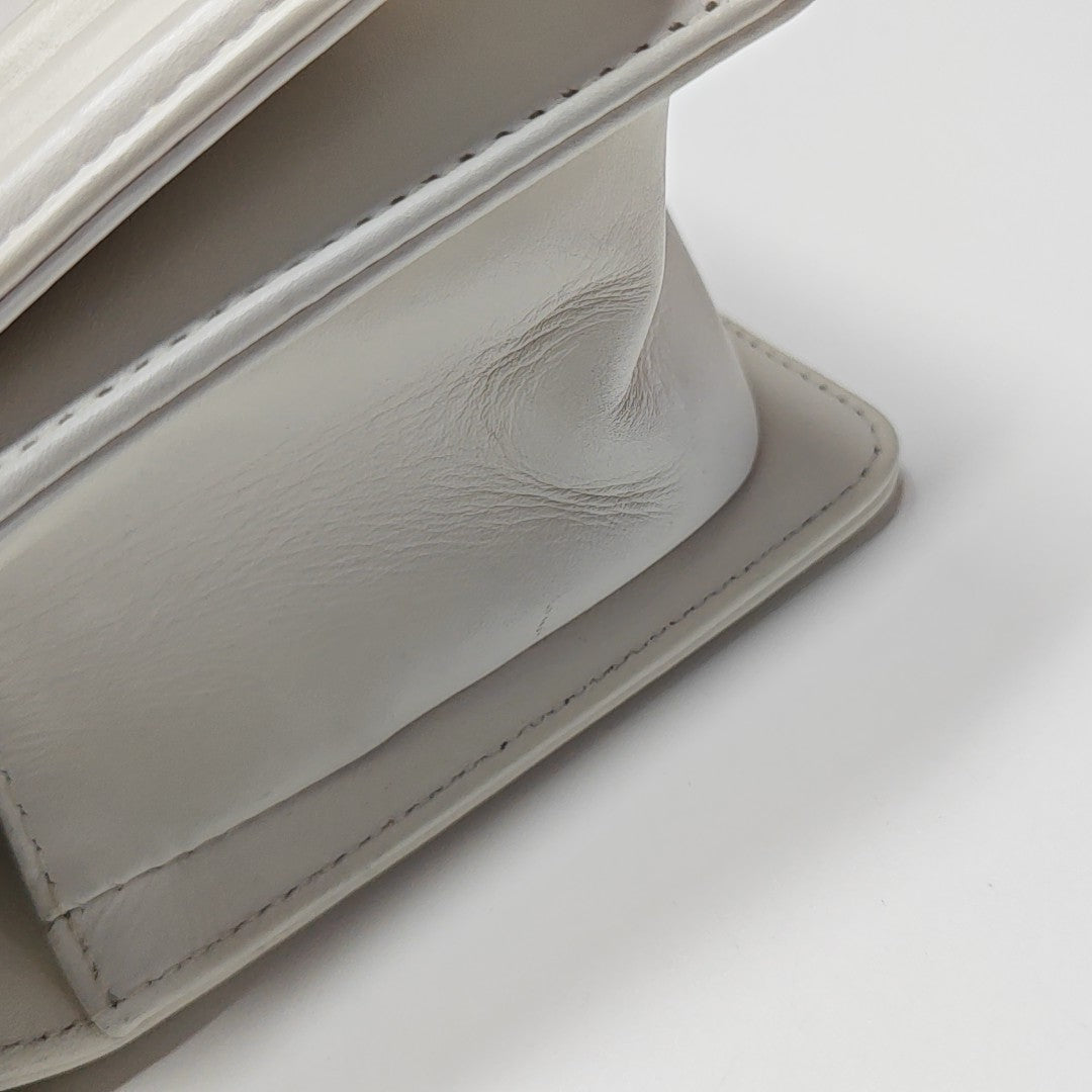 BOY CHANEL Small Quilted Calfskin White