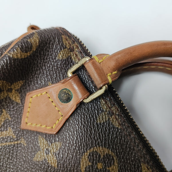 SPEEDY Nano Monogram Coated Canvas Brown