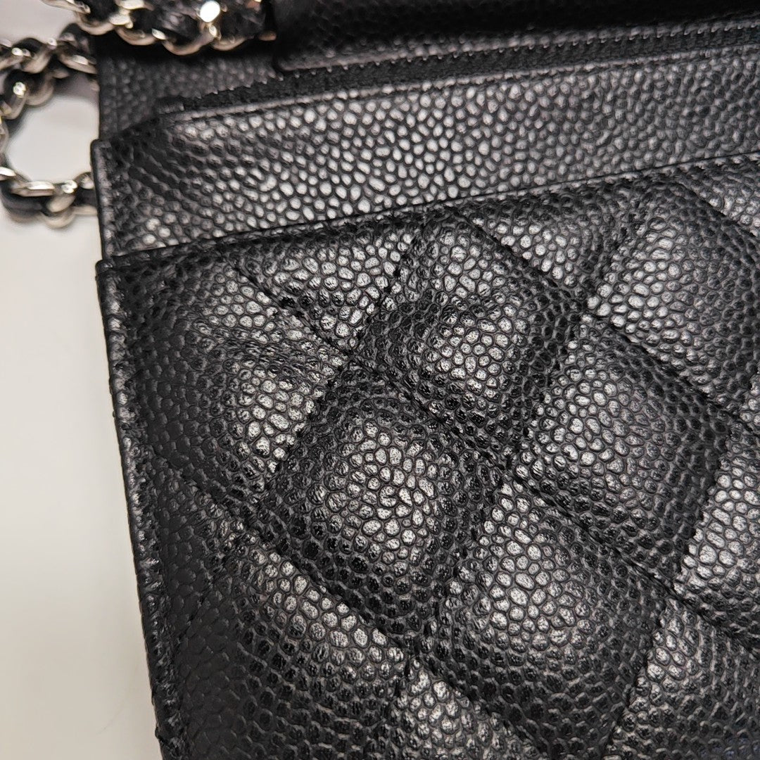 WOC Quilted Grained Calfskin Black