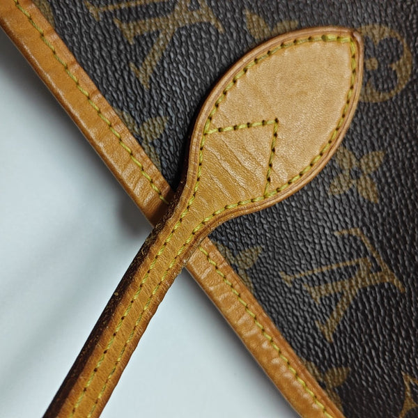 NEVERFULL MM Monogram Coated Canvas Brown