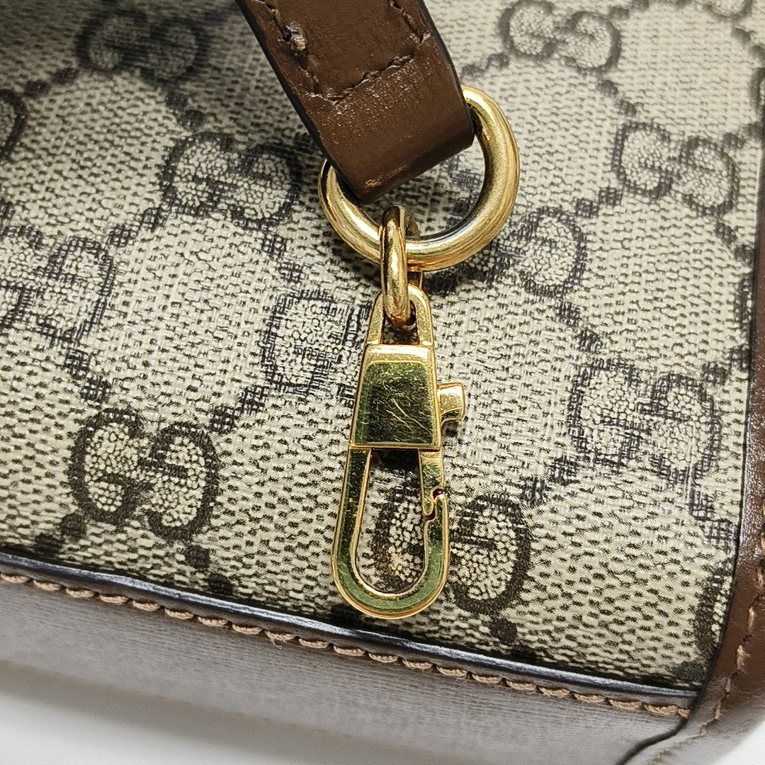 Retro Mini Monogram Coated Canvas Beige
