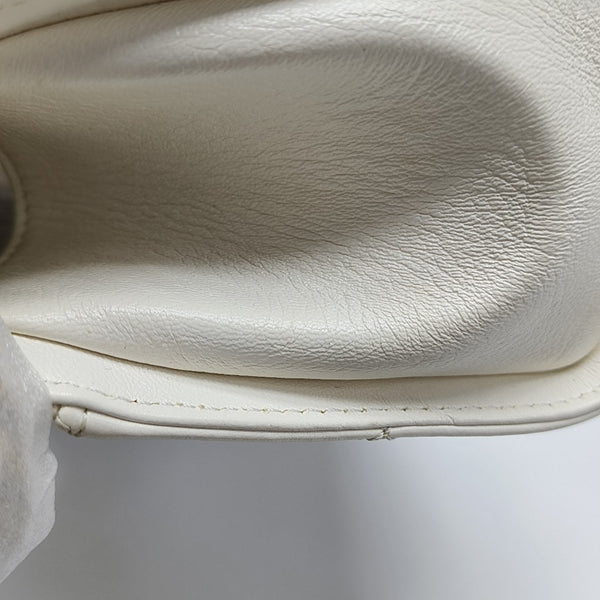 COCO HANDLE Mini Quilted Lambskin White