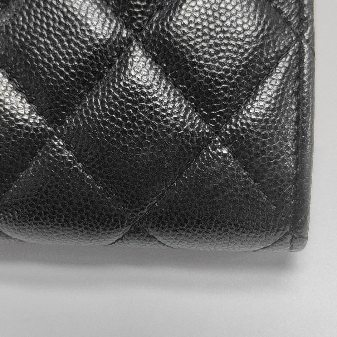 Quilted Calfskin Shoulder Bag Black