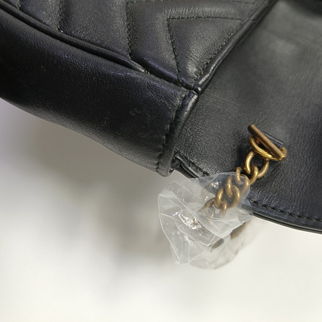 GG Marmont Mini Quilted Calfskin Black