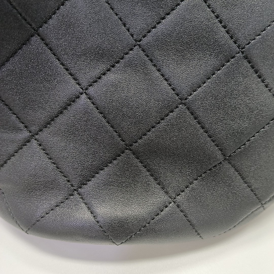 DRAWSTRING Quilted Lambskin Black
