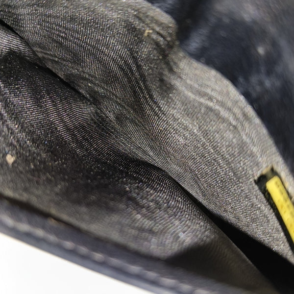 Grained Calfskin Card Holder Black