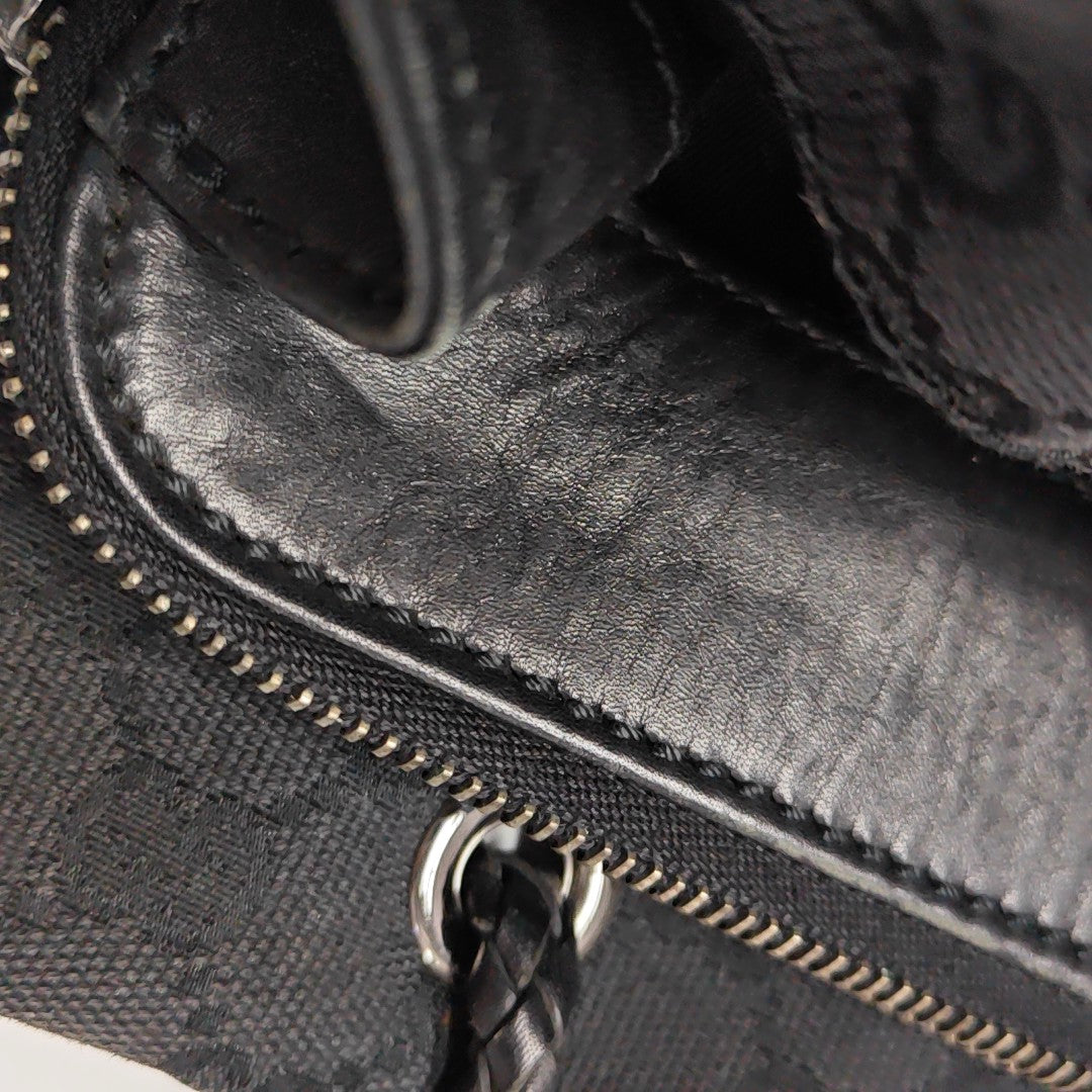 Monogram Canvas Tote Bag Black