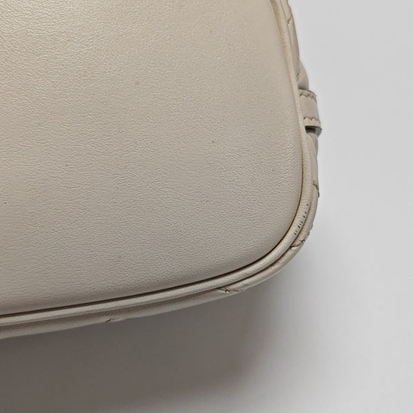 GG Marmont Small Quilted Calfskin White