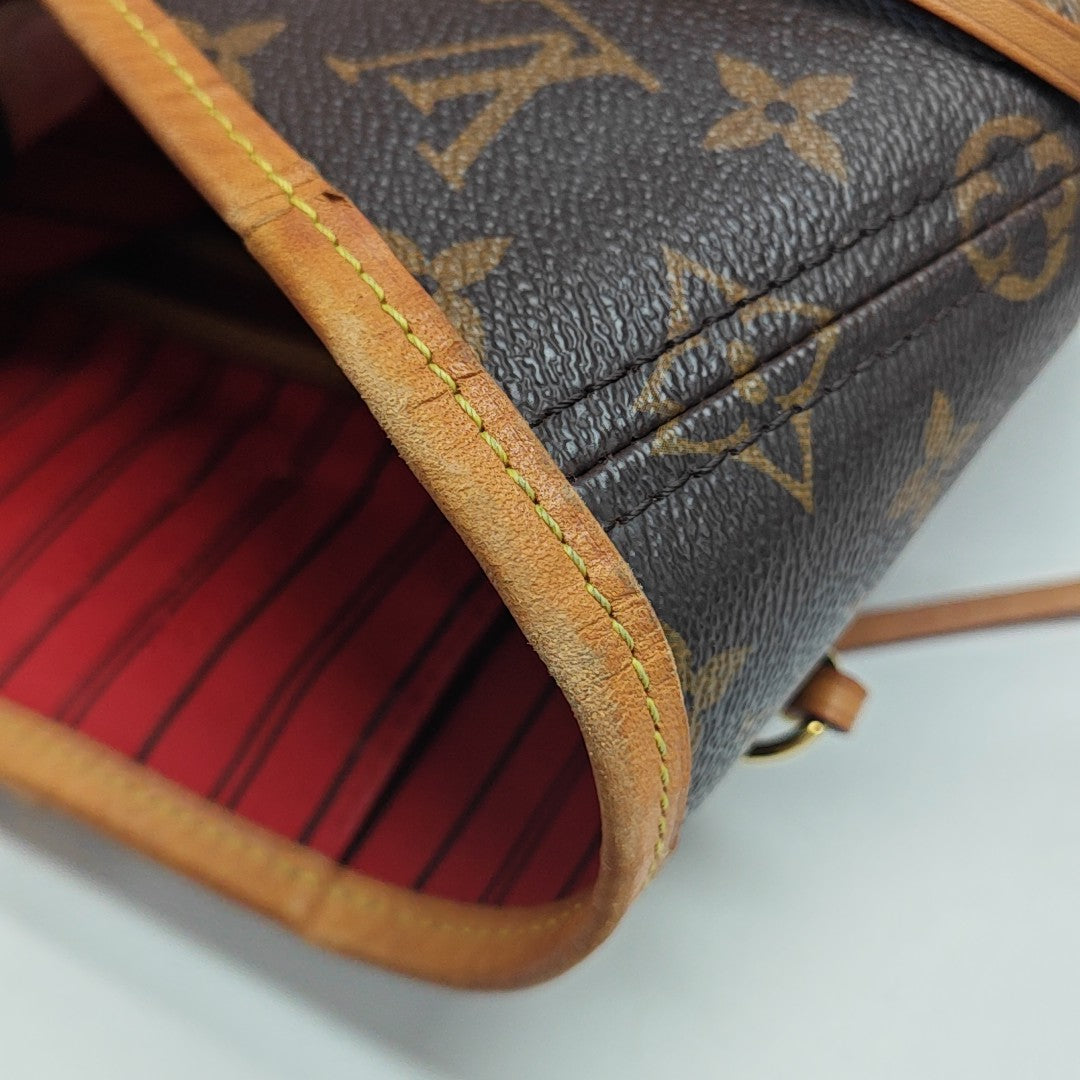 NEVERFULL MM Monogram Coated Canvas Brown