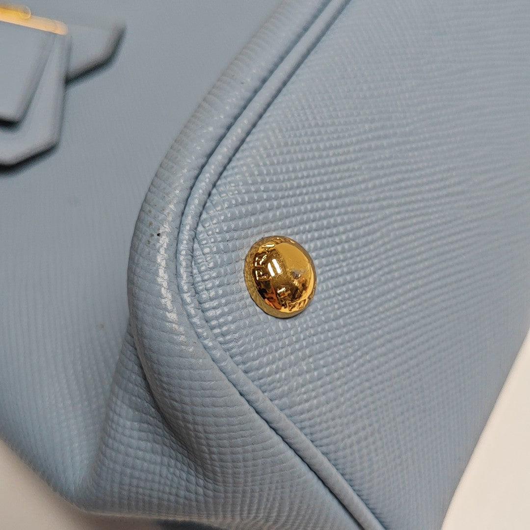 Double Large Calfskin Blue