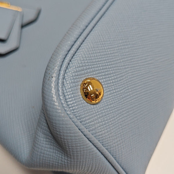 Double Large Calfskin Blue