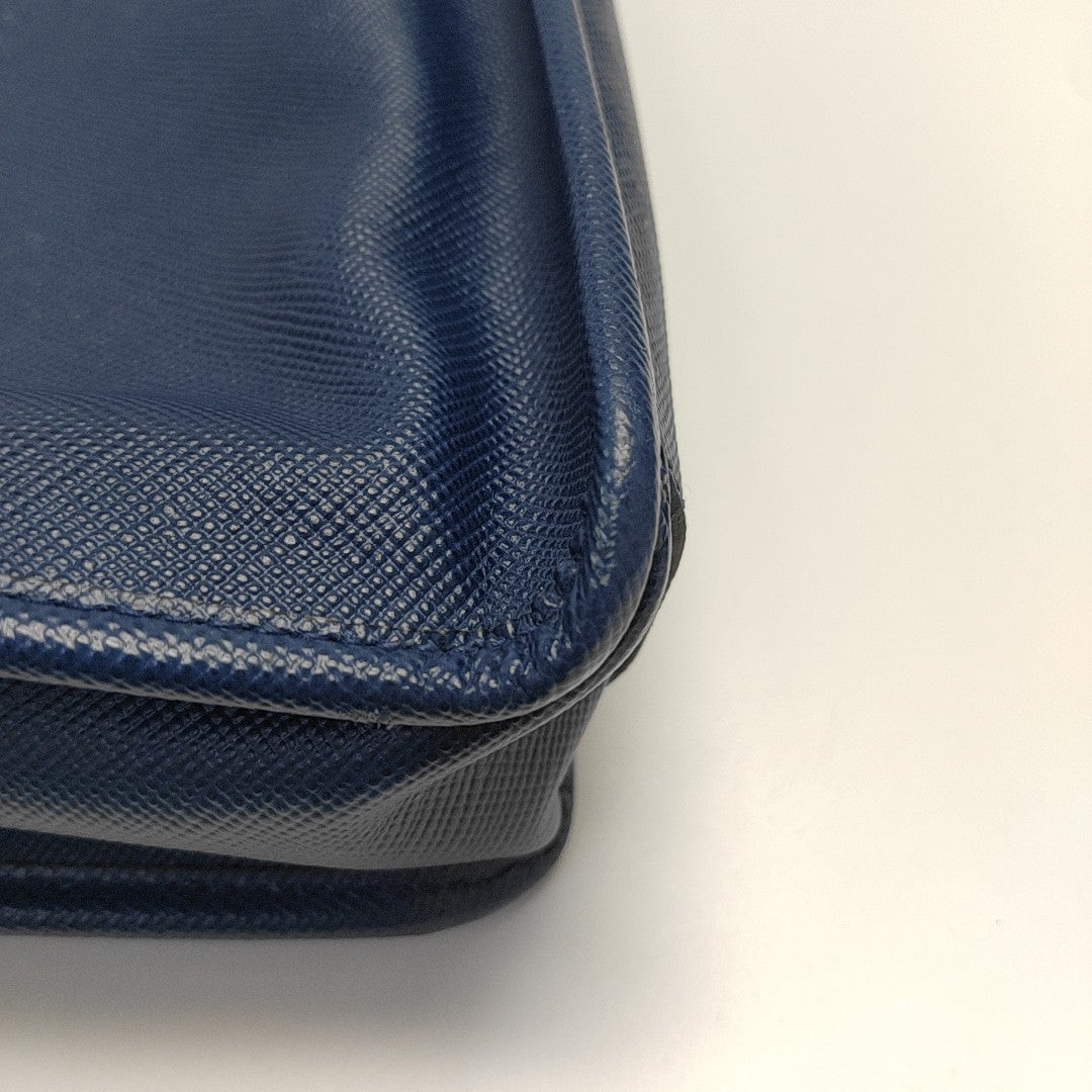 Suitcase Saffiano Calfskin Blue