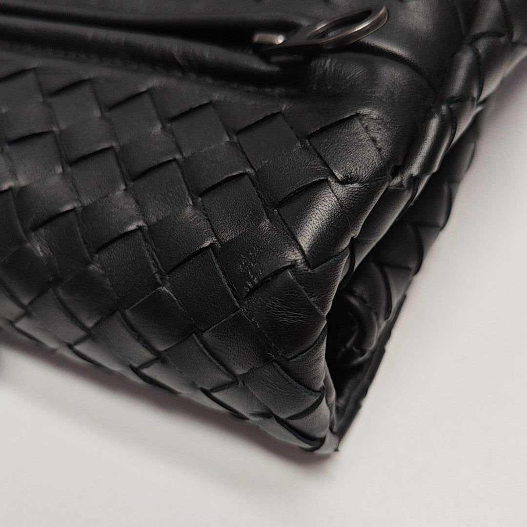 Calfskin Top Handle Bag Black