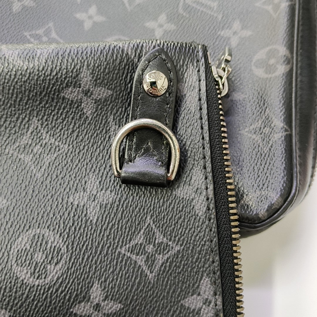 TRIO Monogram Coated Canvas Gray