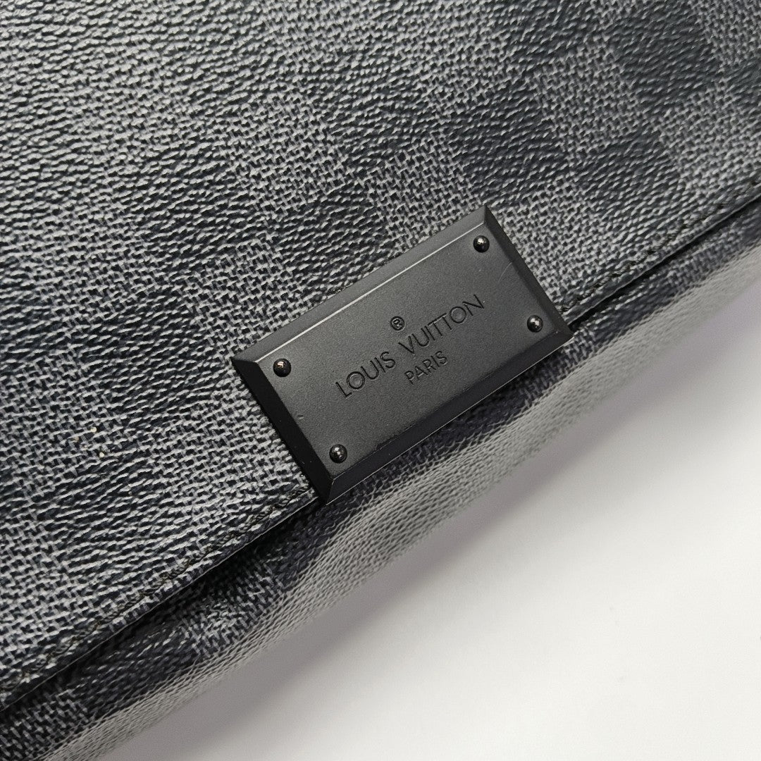 DISTRICT MM Damier Graphite Coated Canvas Gray