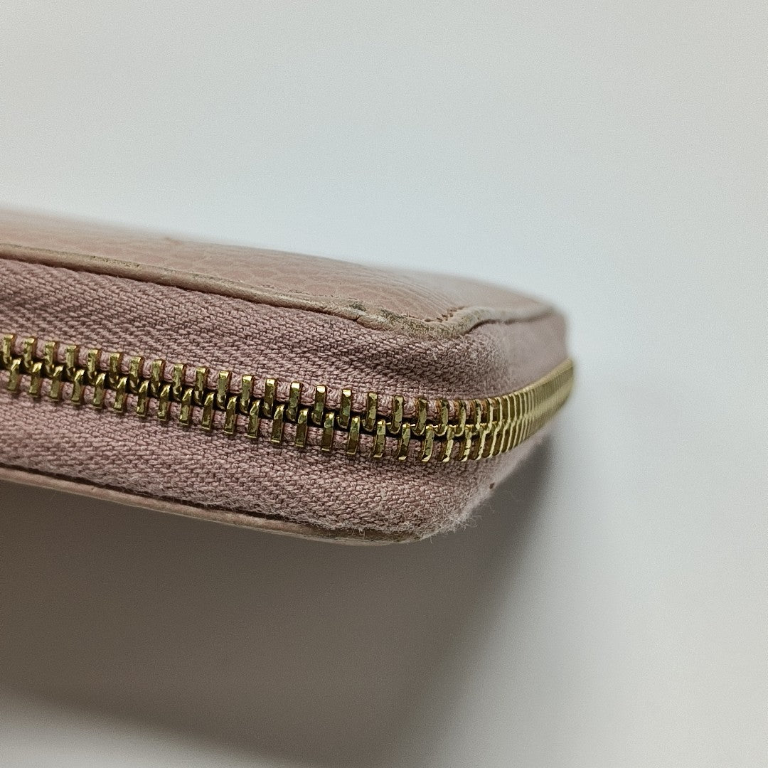 GG Marmont Super Mini Calfskin Pink Wallet