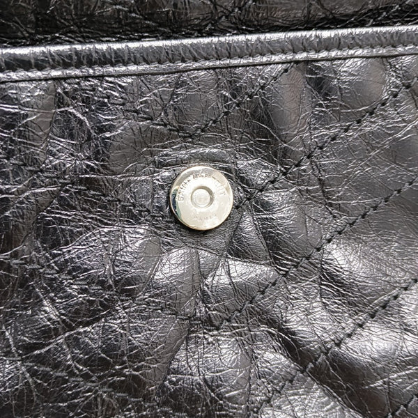NIKI Medium Chevron Calfskin Black