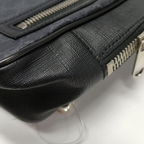 Monogram Coated Canvas Shoulder Bag Black