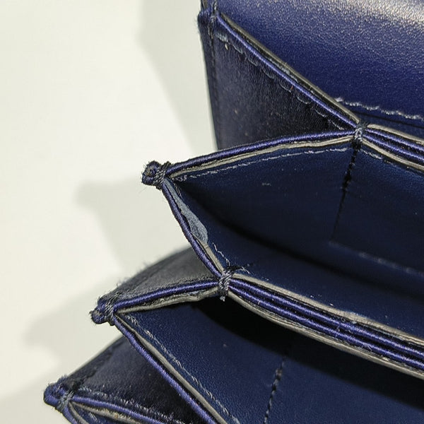 Silk Satin Top Handle Bag Blue