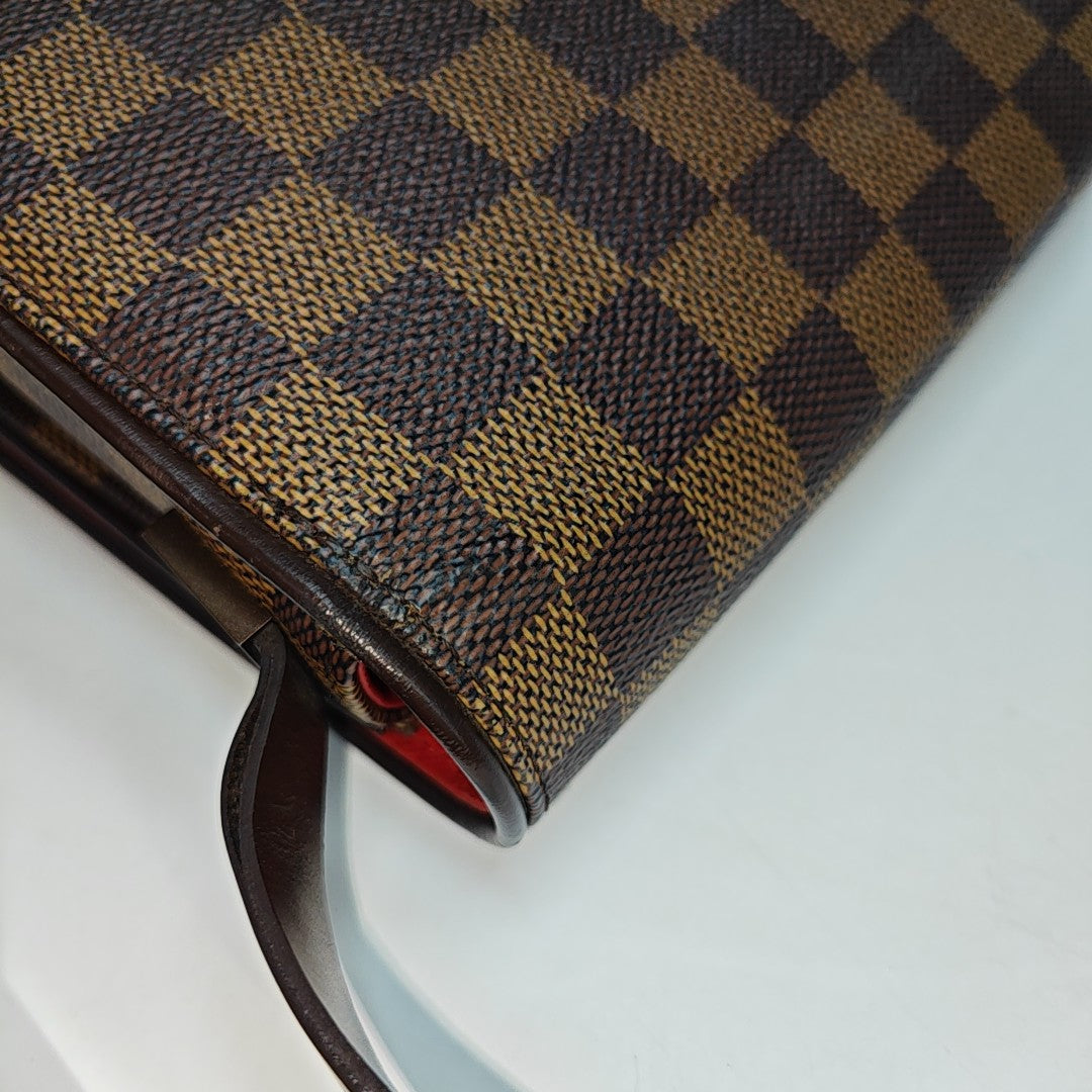 TRIBECA Damier Ebene Coated Canvas Brown